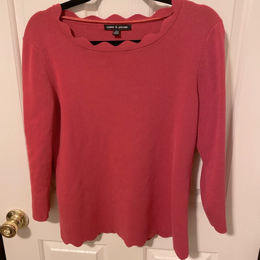 Scalloped sweater